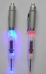 Metal LED Light Pen with Ballpoint Pen