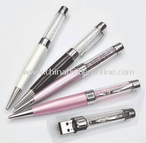 Beautiful Crystal USB Flash Drive Memory Stick Pen from China