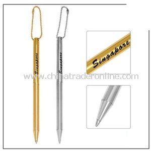 Hanging Slim Metal Pen with Chain from China