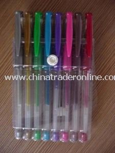 Hot Sale Metal Ink Gel Pen with PVC Packing from China