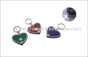 Heart Shape LED Lights Keychain