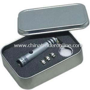 LED Keychain in Tin Box from China