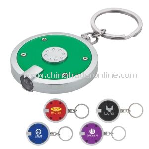 Round LED Light Keychain from China