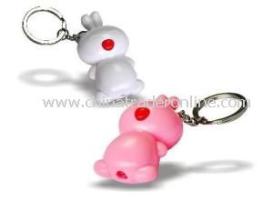 Rabbit LED Flashlight with Keychain