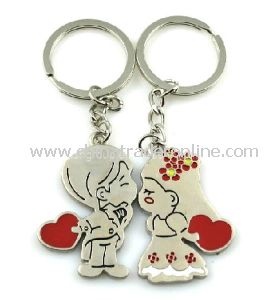 Fashion Gift Item Metal Keychain Couple Love Keychains from China