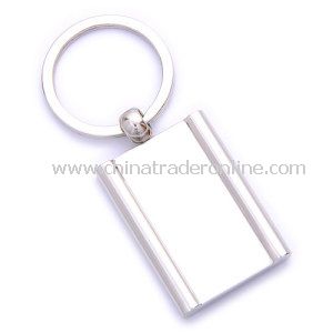 Promotion Metal Silver Epoxy Square Shape Keychain from China