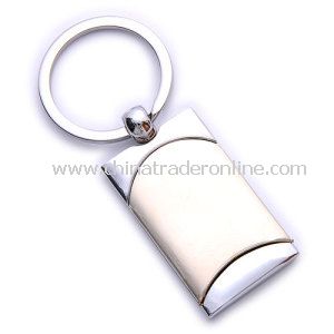 Zinc Alloy Promotion Rectangle Shape Metal Keychain from China