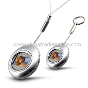 Egg Shape Digital Photo Frame Keychain, Memory Big, 5clock Display and Time Display