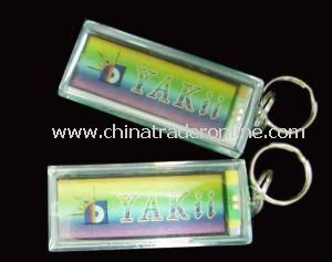 Promotional Single Flashing Solar Keychain from China