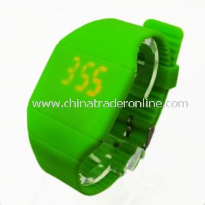 Faceless Smooth Silicone LED Touch Screen Digital Watches