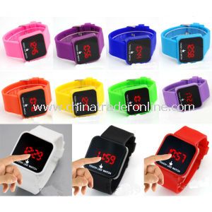 Factory Newest Touch LED Cheap Sport Silicone Watch