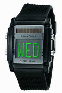 New Design LED Solar Watch with Logo, OEM Are Accepted, Customized Are Welcomed from China