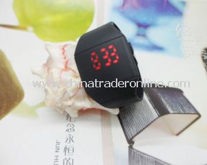 Ultrathin Couples Silicon LED Watch with Touch Screen