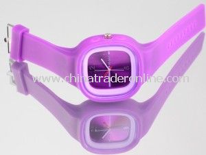 Hot Selling Customized Promotional Chinese Movt Jelly Silicone Watch from China