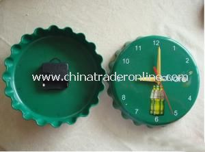 Bottle Cap Shaped Decor Plastic Wall Clock from China