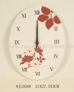 Fabric Oval Elegant Wall Clock