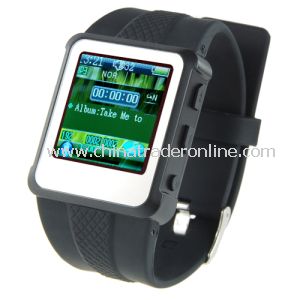 Fashion Design MP3 MP4 Player Watch - 1.5 Inch Screen, 8GB