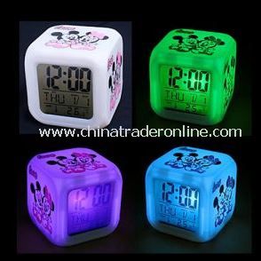 7 Color Grow Light LCD Alarm Clock from China