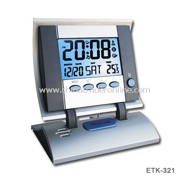 LCD Talking Clock with Backlight & Music