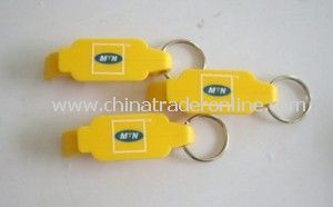 Plastic Bottle Opener with Keychain