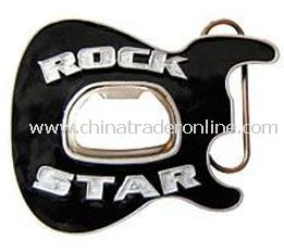 Rock Star Bottle Opener Belt Buckle