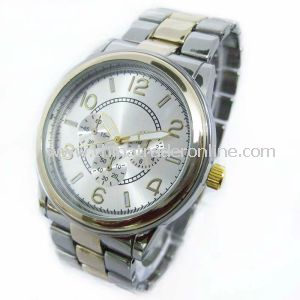 Fashion Two Tone Alloy Band Mens Watches from China