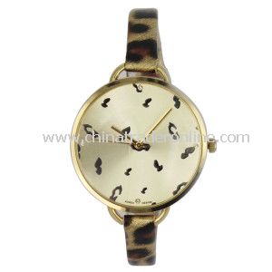 Lady Watch with Silm Strap Animal Printing