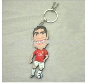 2014football Style Plastic Sports Keychain for Promotion/Gift