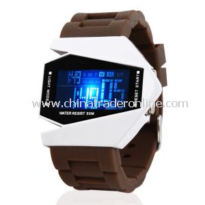 Multifunctional LED Plane Electronic Watch with Luminous from China