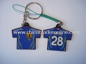 2014 Football World Cup Souvenir T-Shirt Plastic Keychain for Promotion