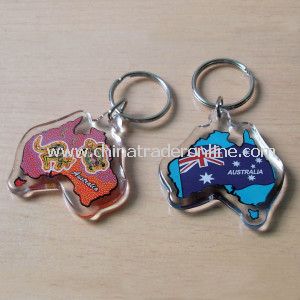 Acrylic Keychain in Australia Map Shape