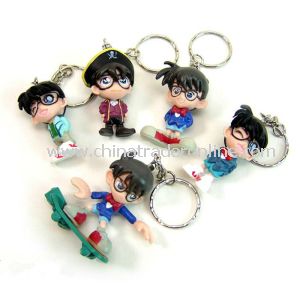 Custom 3D Plastic PVC Conan Figure Keychain