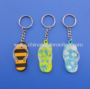 Personalized Plastic Flip Flop Keychains for Promotion