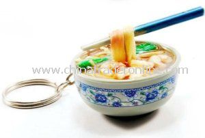 Plastic Food Keychain, Made of Eco-Friendly Material, OEM Orders Accepted