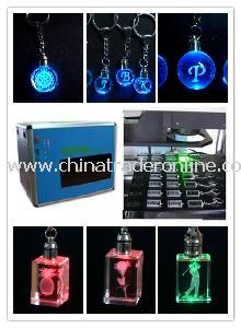 2D/3D Laser Engraving Crystal Keychain from China