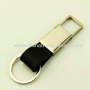 Custom Newest Design PU Metal Keychain from China