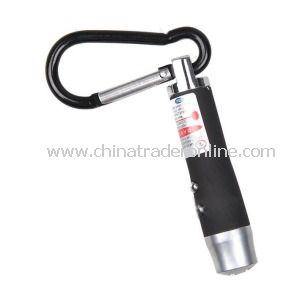 LED Carabiner Keychain, 3- in-1 Function, Laser, White LED and UV Light, Column Form Torch Design, OEM Order Are Welcome from China