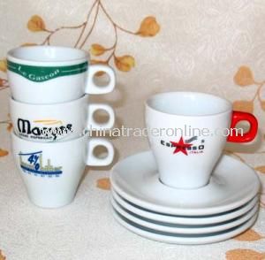 Porcelain Espresso Cup and Saucer, Coffee Set
