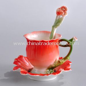 Red Poppy Cup Set Good for Birthday Gift