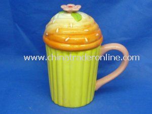 Classic Ceramic Cup Lid Cover with Handle, OEM Orders Accepted