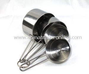 Set of 4 Stainless Steel Measuring Cups from China