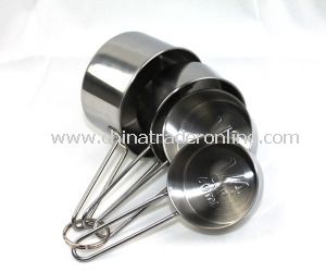 Set of 4 Stainless Steel Measuring Cups