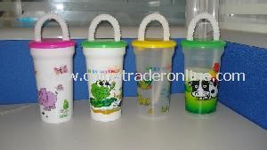 425ml PP Cup with Lid & Straw