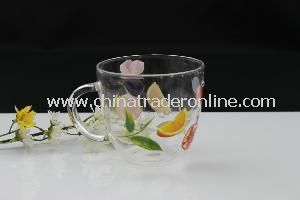 Clear Glass Water Cup with Ear