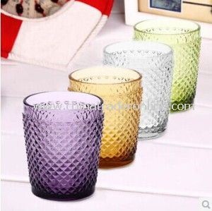 Solid Color Light Blue Glass Water Cup, Juice Cup from China