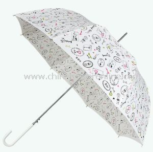 Fashion Automatic Pongee Lady Outdoor Straight Sun Umbrella from China