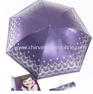 Hot Sale UV Protection Umbrella, Three Folding Sun-Rain Umbrella from China