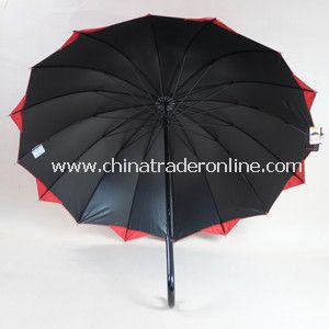 23*16k, Two Color Joined Fabric Straight Umbrella from China