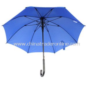 23inch Black Wooden Shaft Fiberglass Ribs Straight Umbrella from China