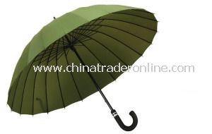 High Quality Pongee 24 Panels Windproof Patio Straight Umbrella from China